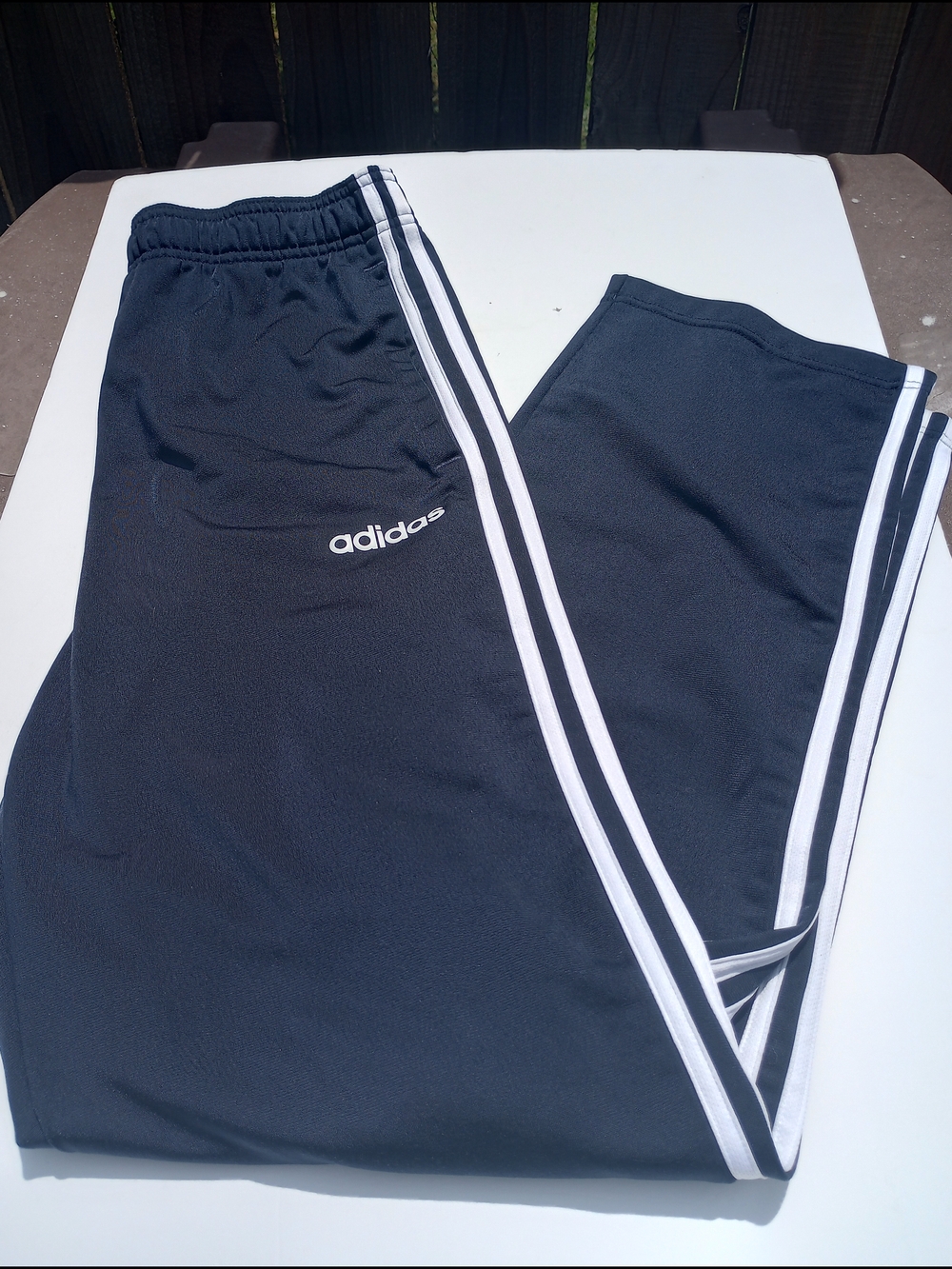 Adidas Navy Blue Track Pants. Size Medium.